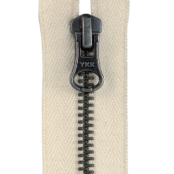YKK® #2 Excella Antique Silver Zipper - Closed Bottom